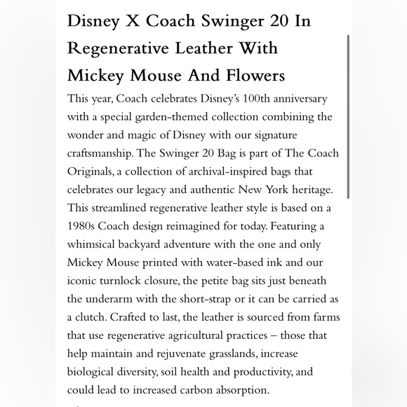 Disney x Coach π©·π§‘ Mickey & Flowers leather shoulder bag purse NWT - Picture 5 of 12